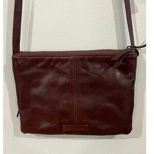 Lucky Brand Brown Leather Shoulder Bag Classic Everyday Boho Casual Purse